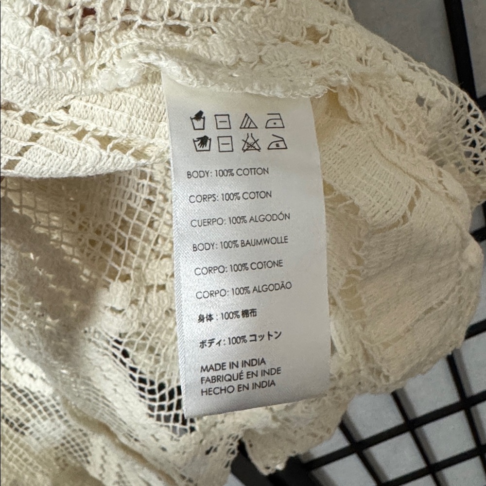 free people of the coast crochet layer ivory - Picture 9 of 11